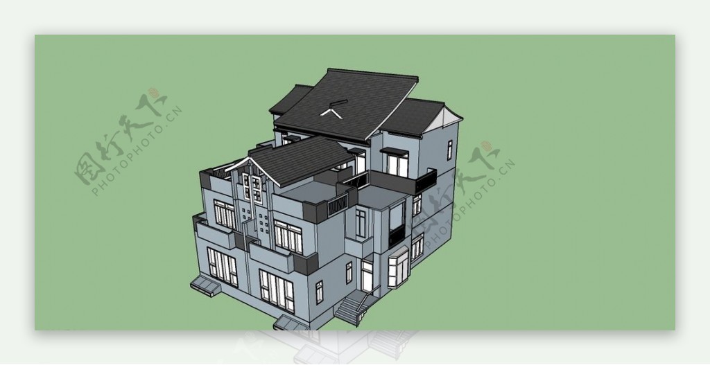 低层住宅模型设计图片