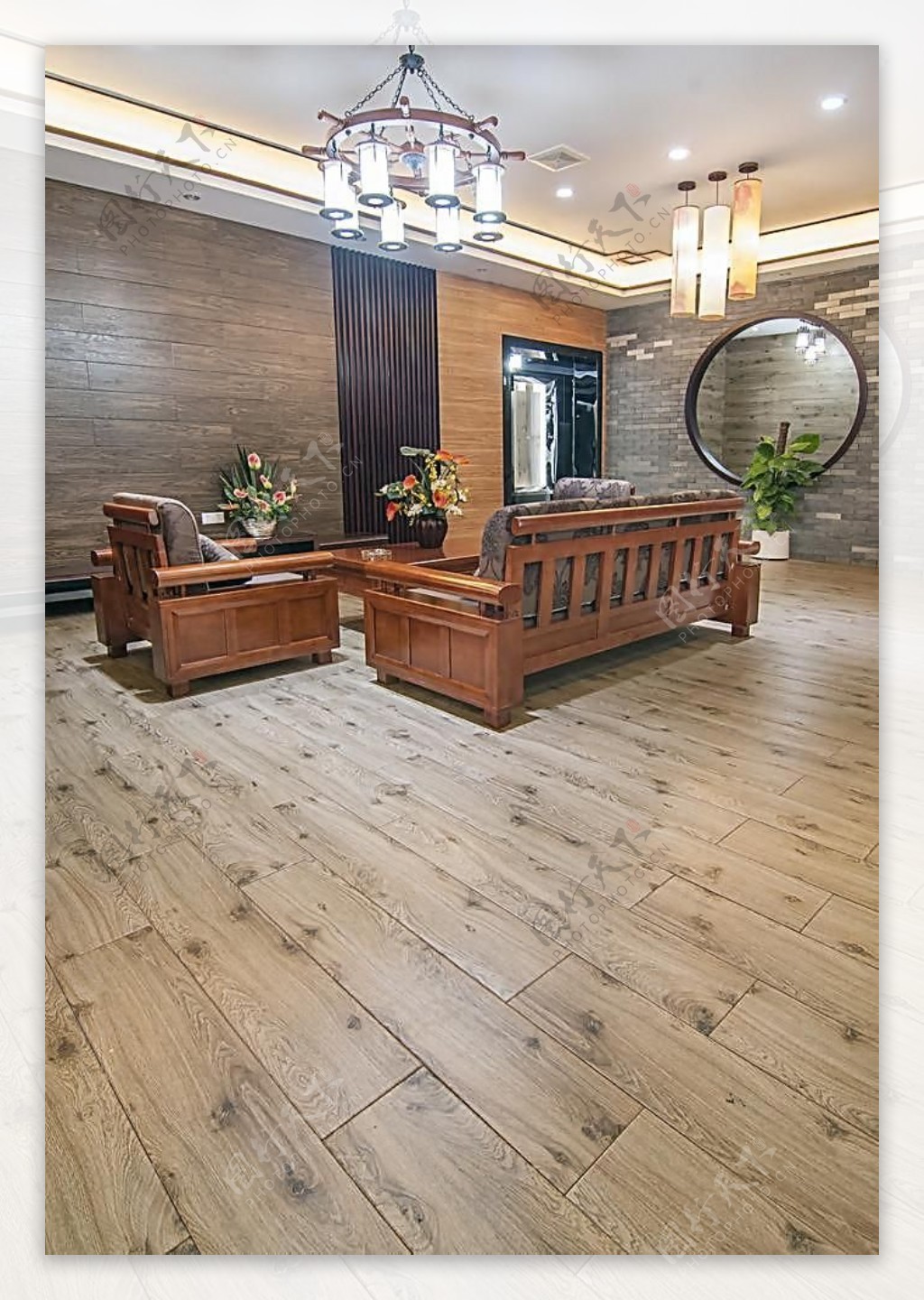 木纹砖木地板