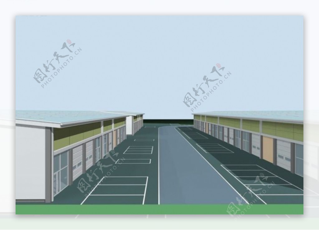 常规厂房建筑群3D模型设计