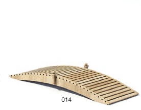 室外模型木桥和栅栏3d素材公用设施4