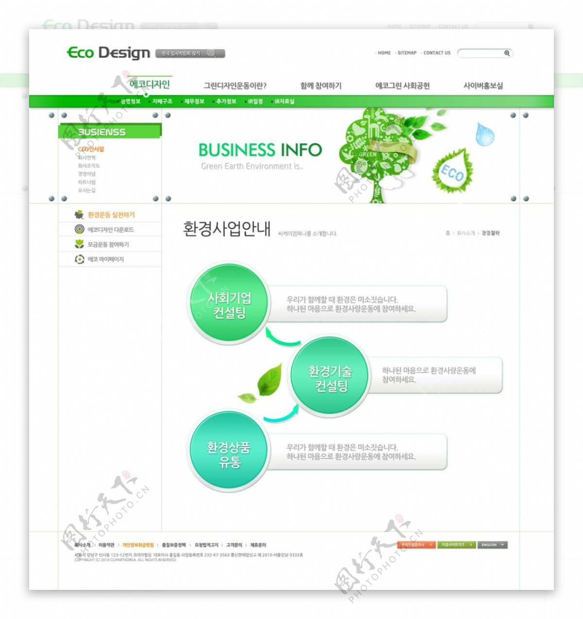 绿色环境网页模版