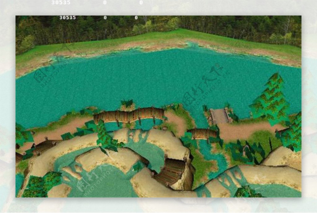 湖水山脉游戏模型素材