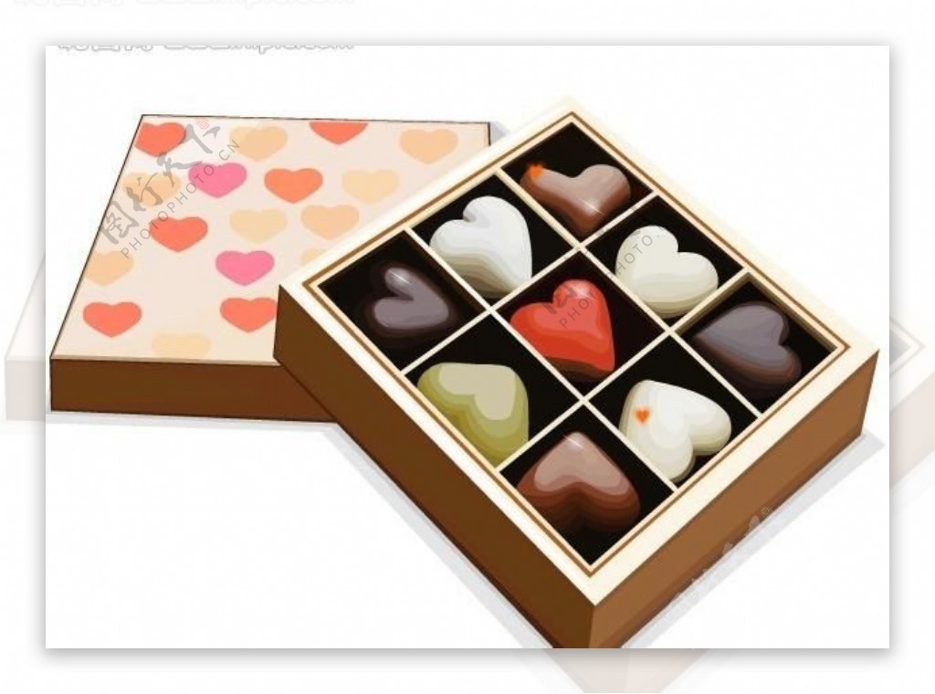 心形巧克力包装盒图片