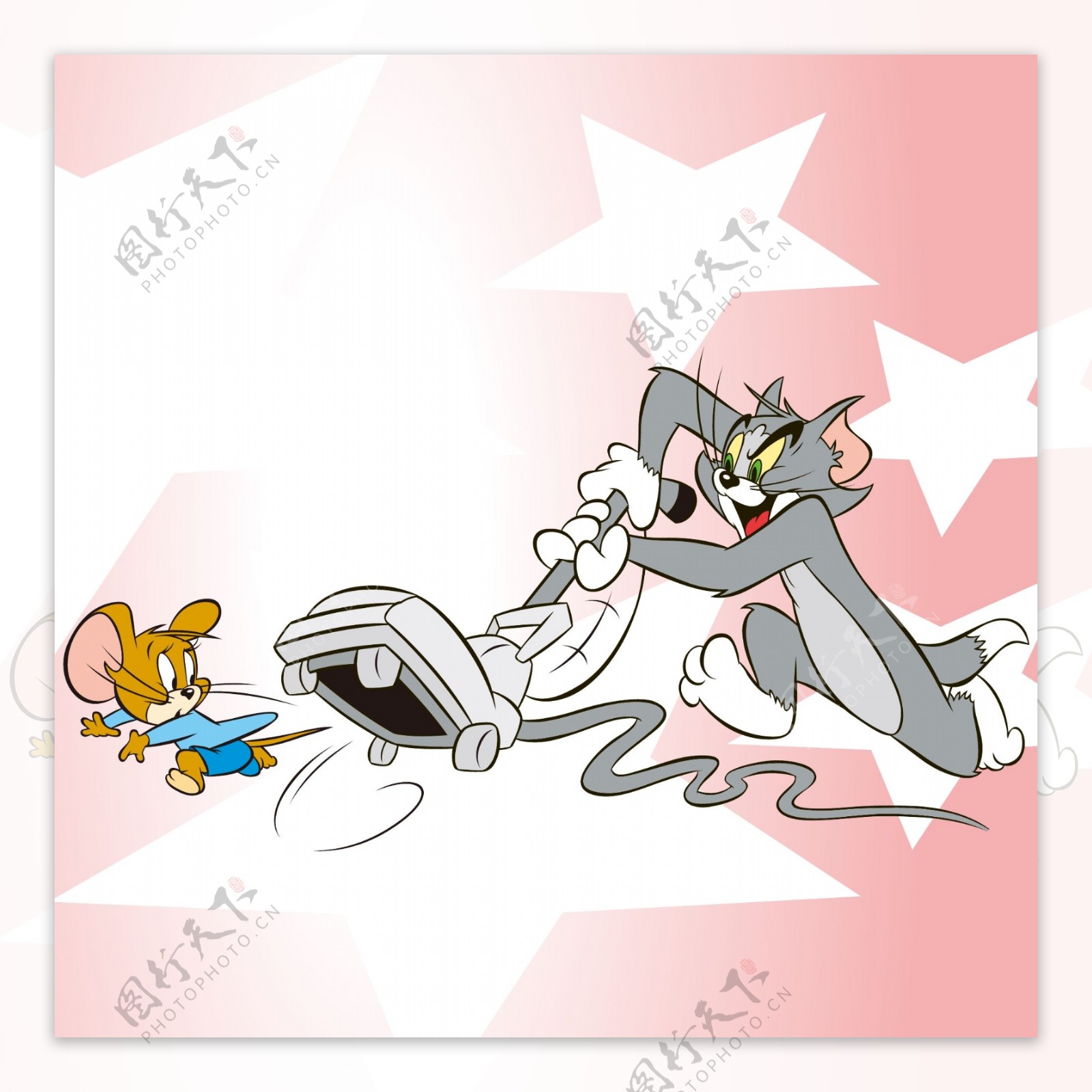 印花矢量图可爱卡通卡通形象猫和老鼠TOM免费素材