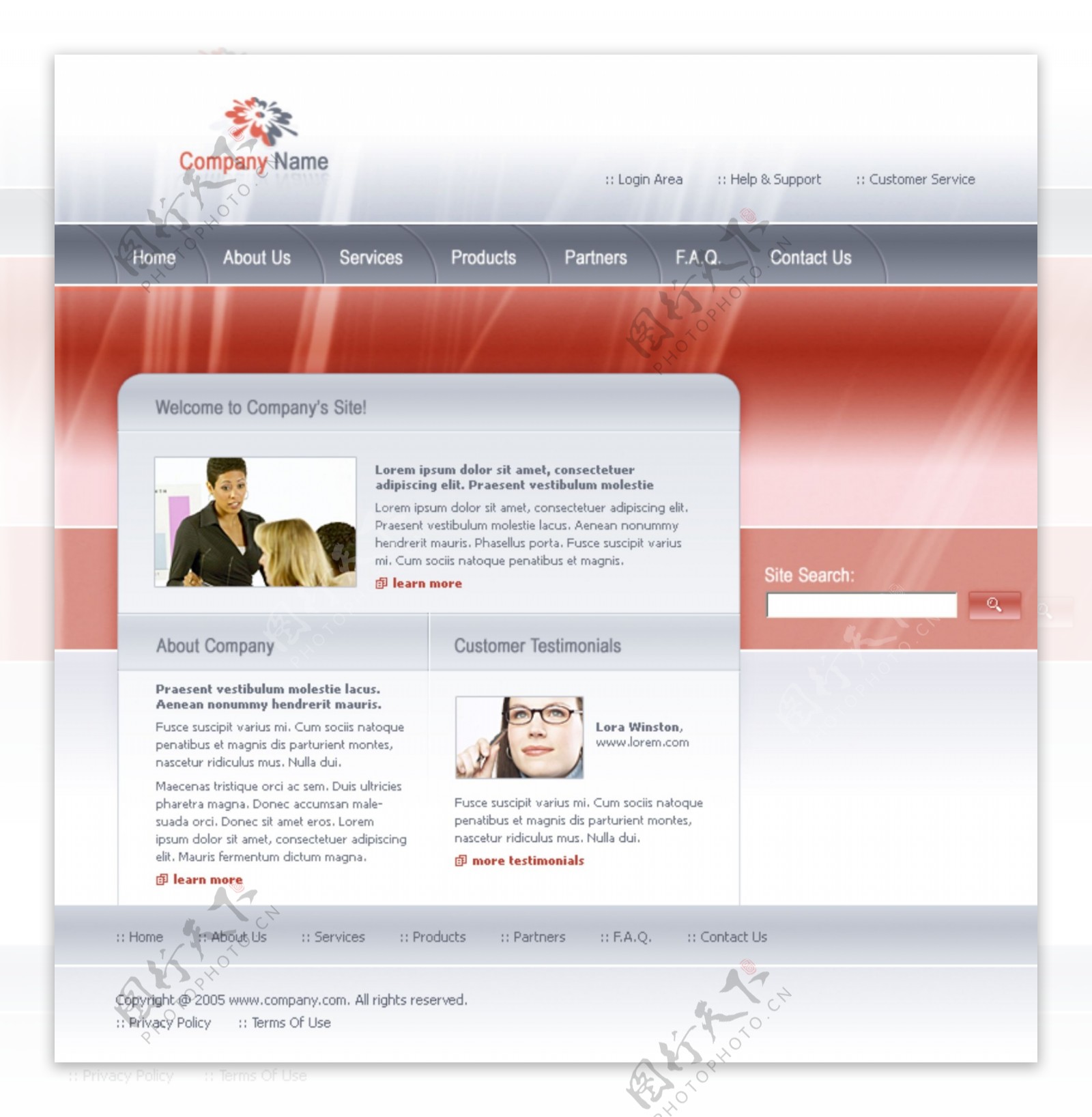 简单专业企业服务网站模板