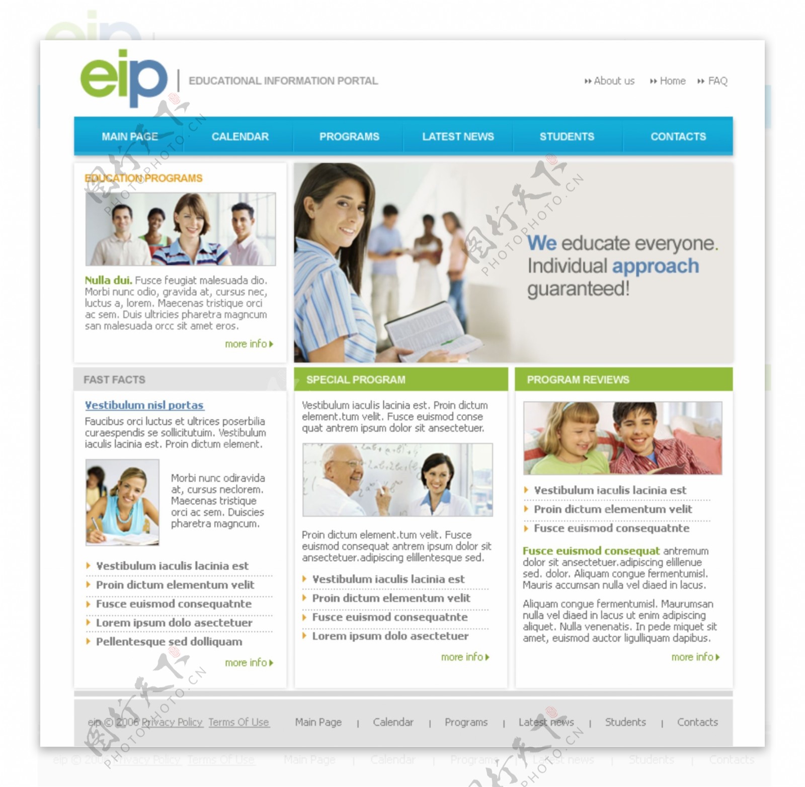企业教育信息网站模板