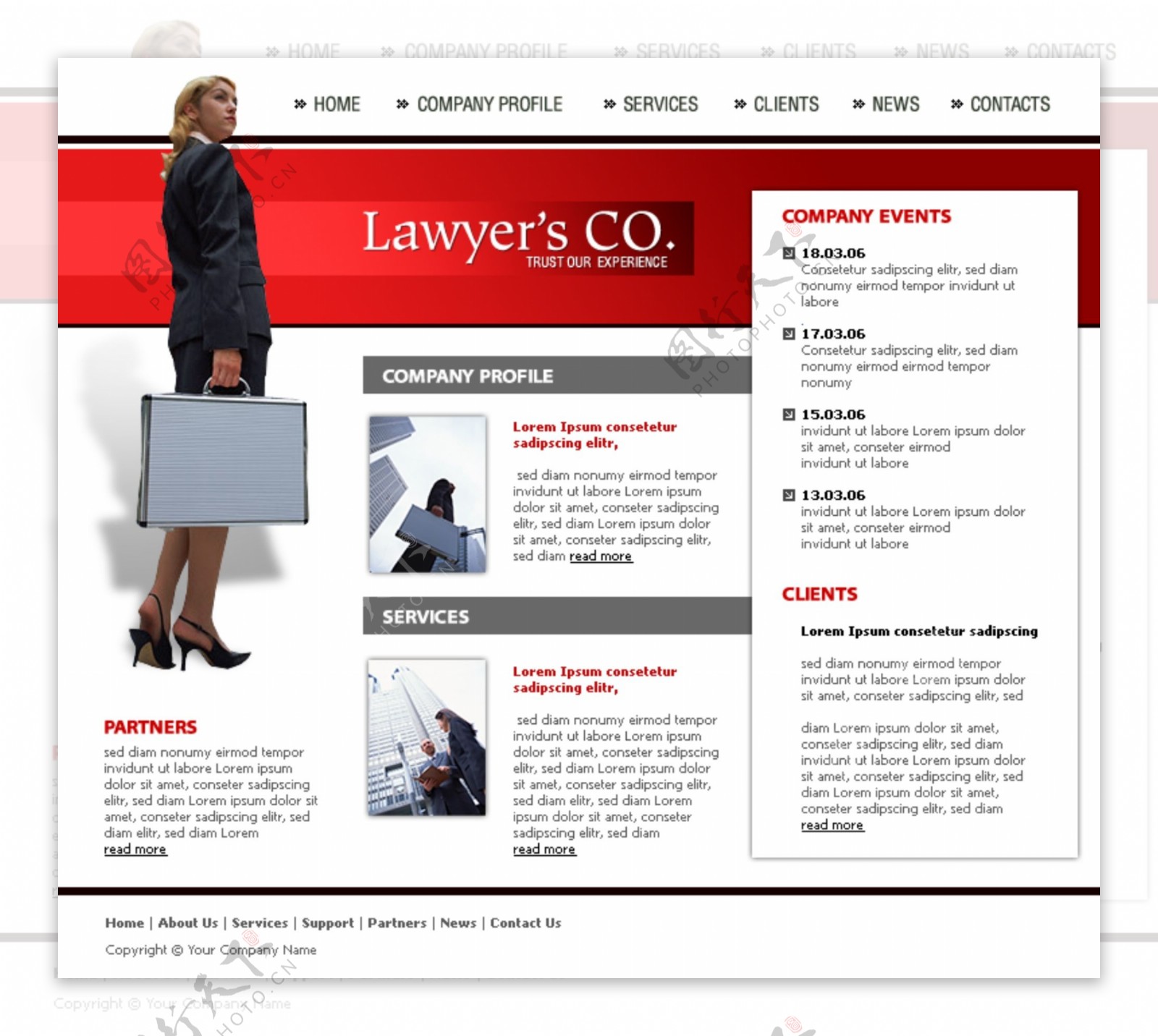 律师顾问事务所网页模板