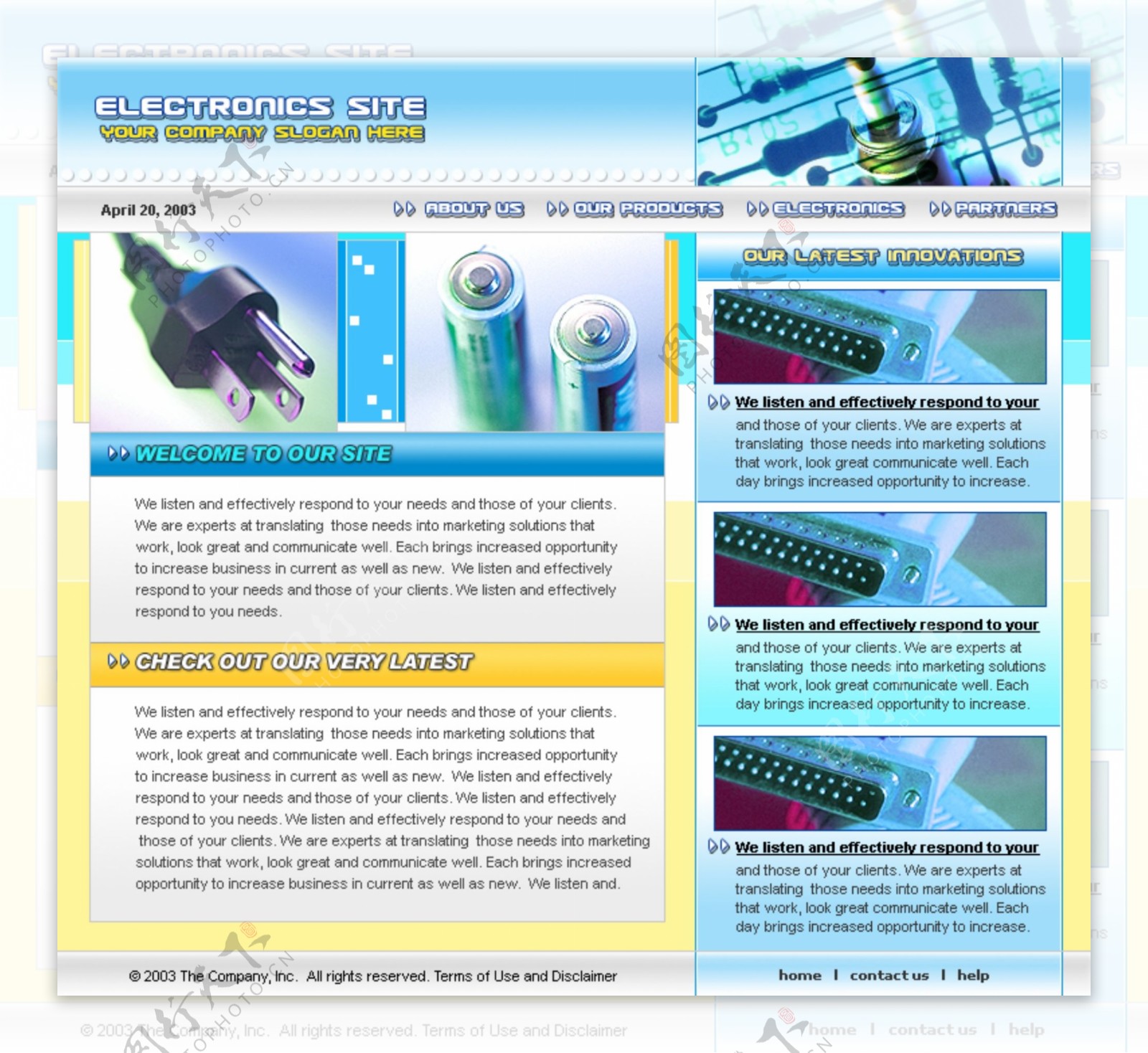 电子企业网站模板