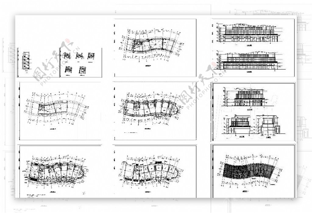 会所建筑cad图纸