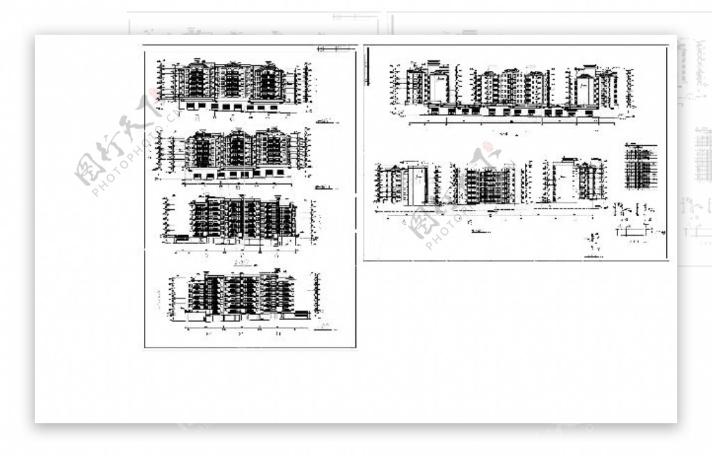 多层商住楼cad