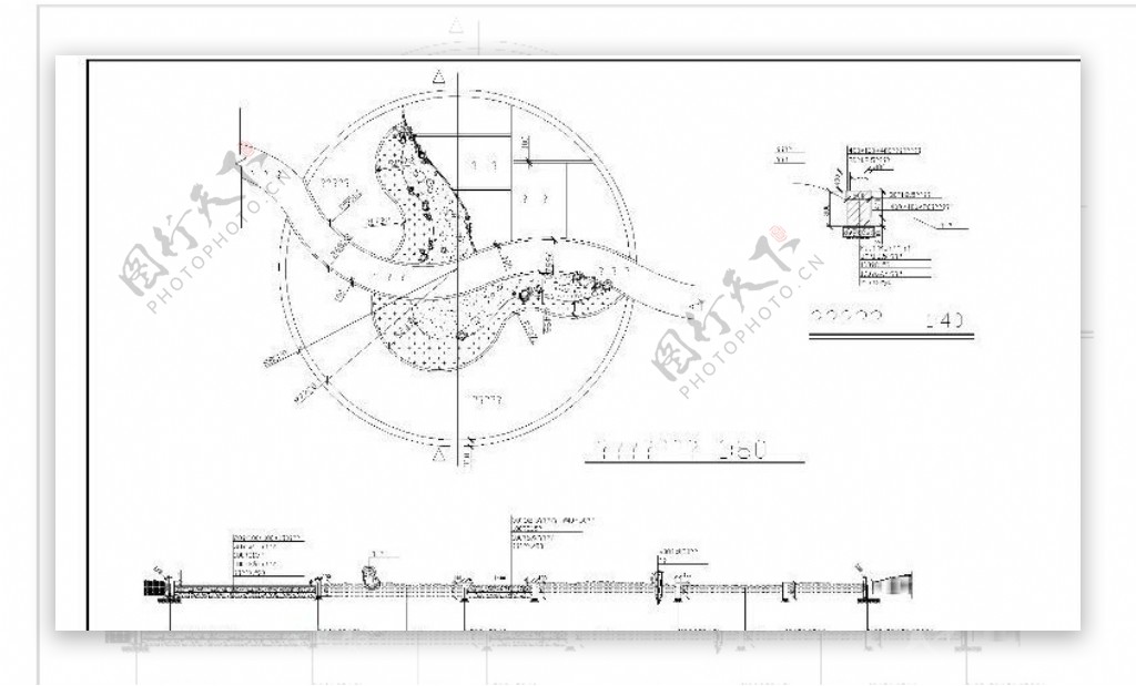 休闲广场施工图CAD