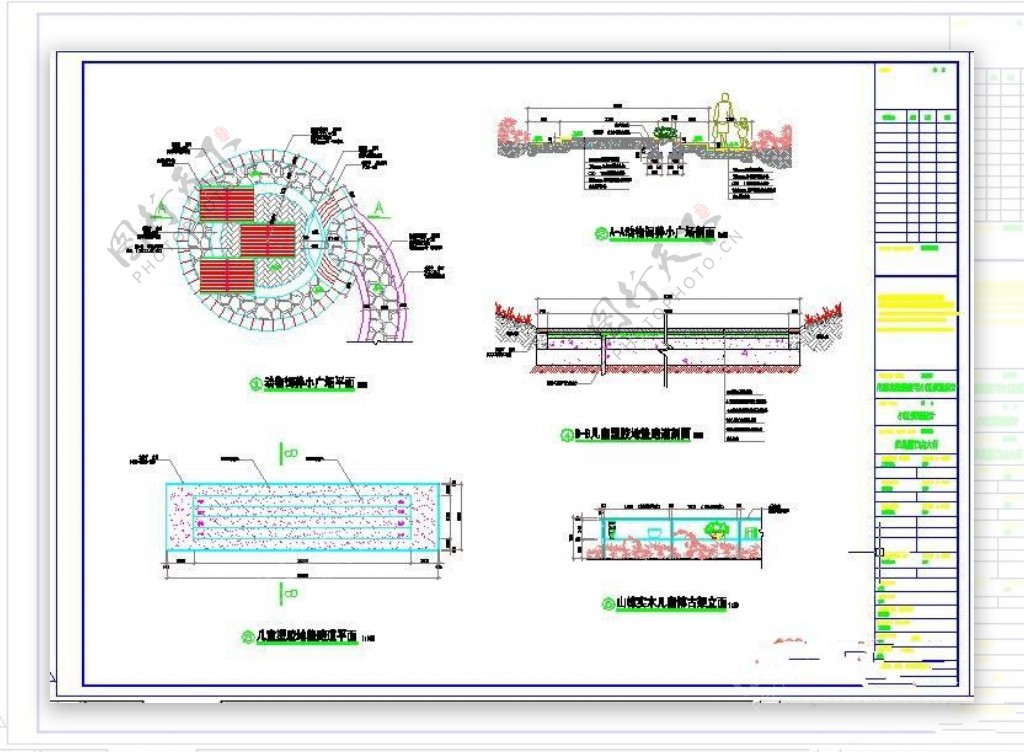 动物饲养区小广场施工图