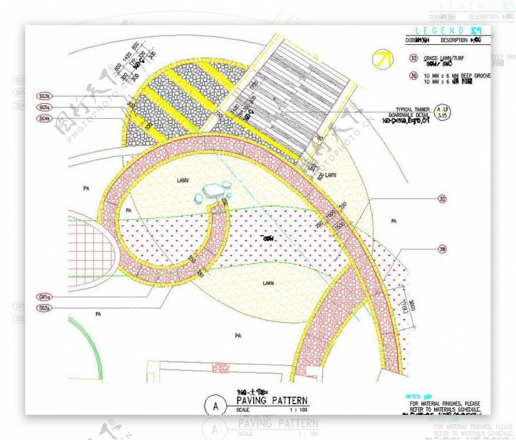 东城金月湾花园素材CAD图纸