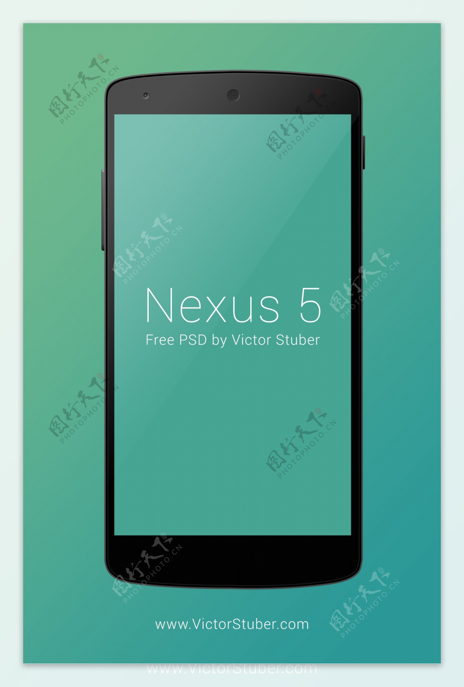 精美Nexus5手机模型界面