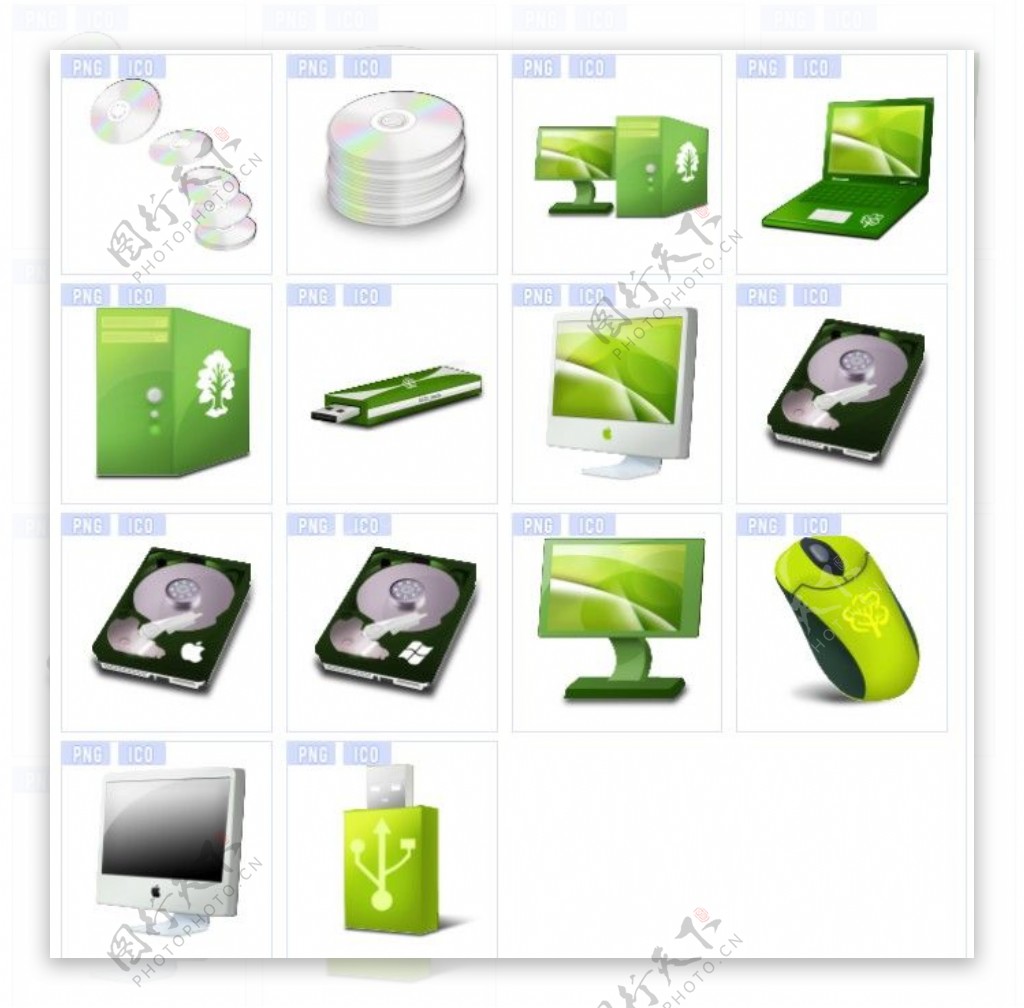 绿色系统桌面图标下载