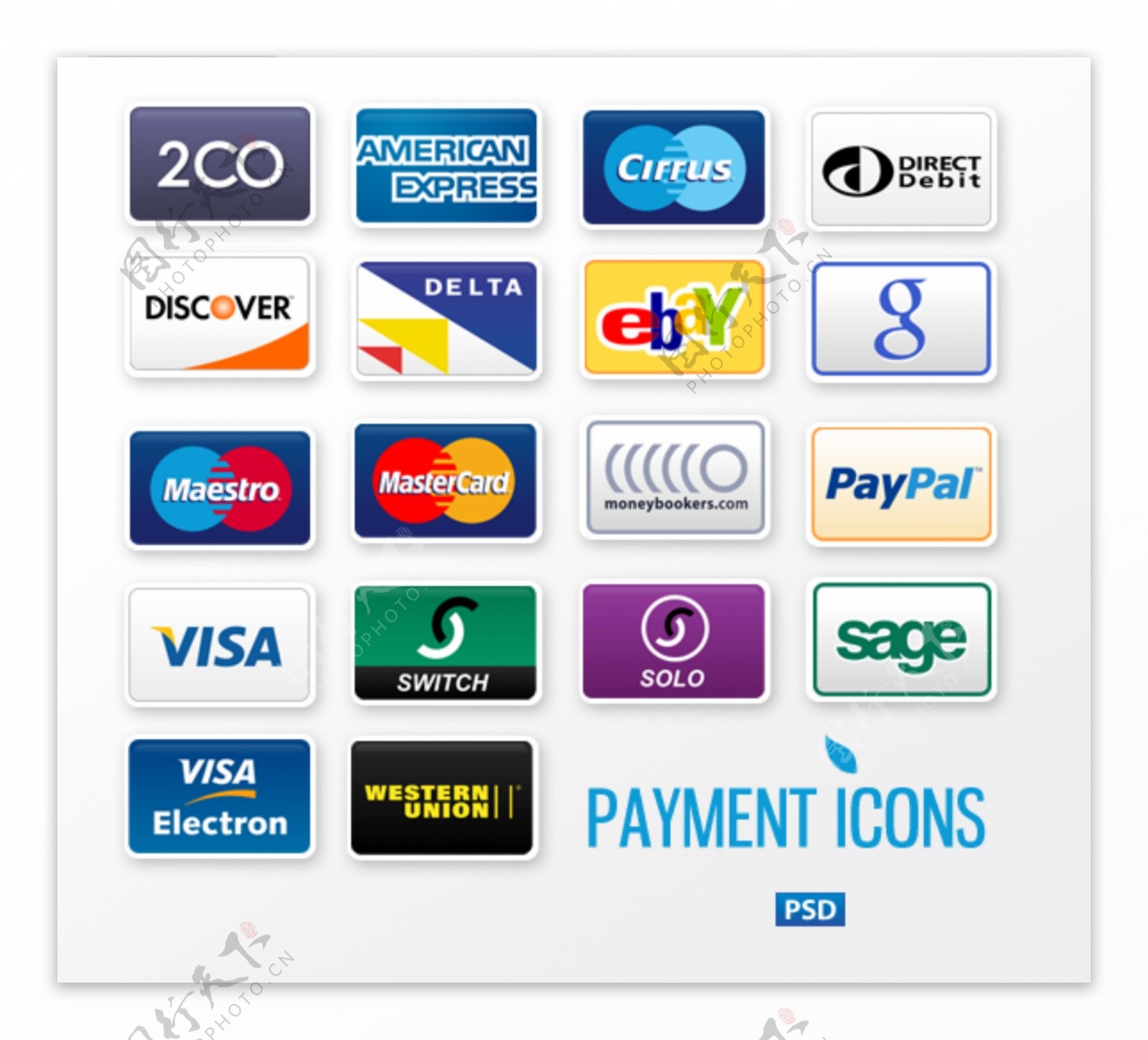 银联卡信用卡PSD设计模板