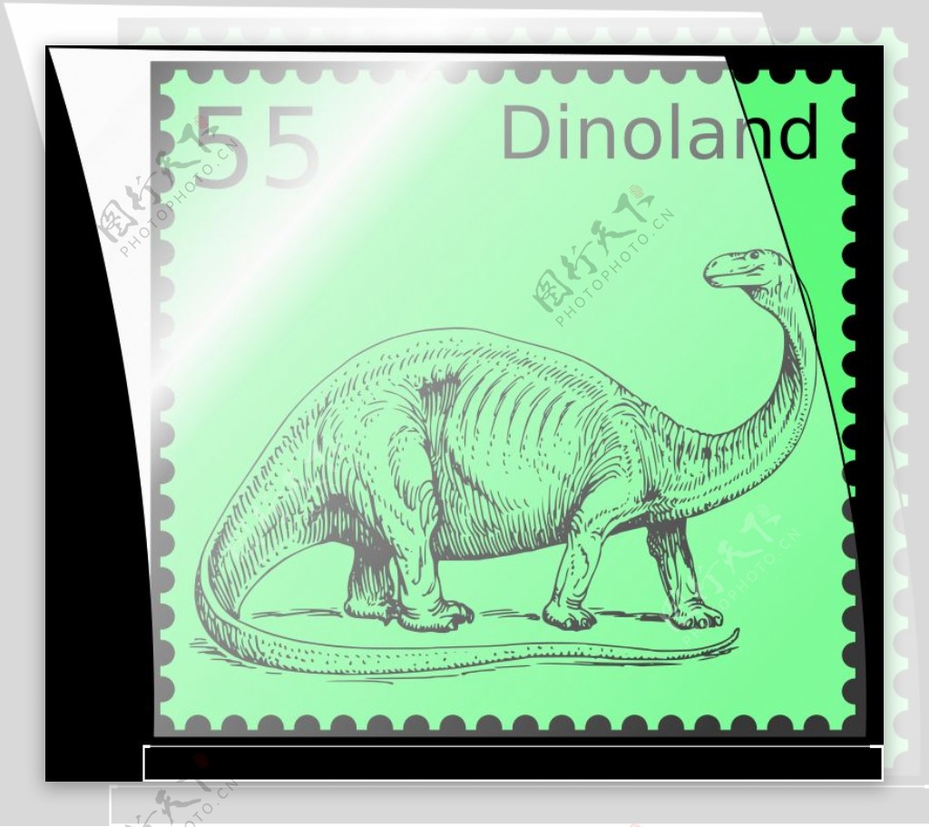 恐龙邮票邮票贴