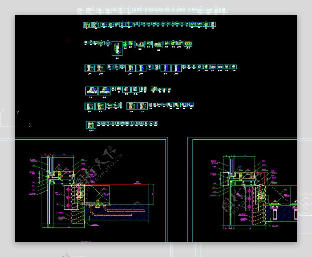 幕墙节点CAD详图图片