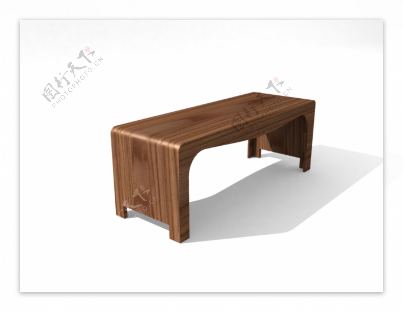 长形凳子3d模型