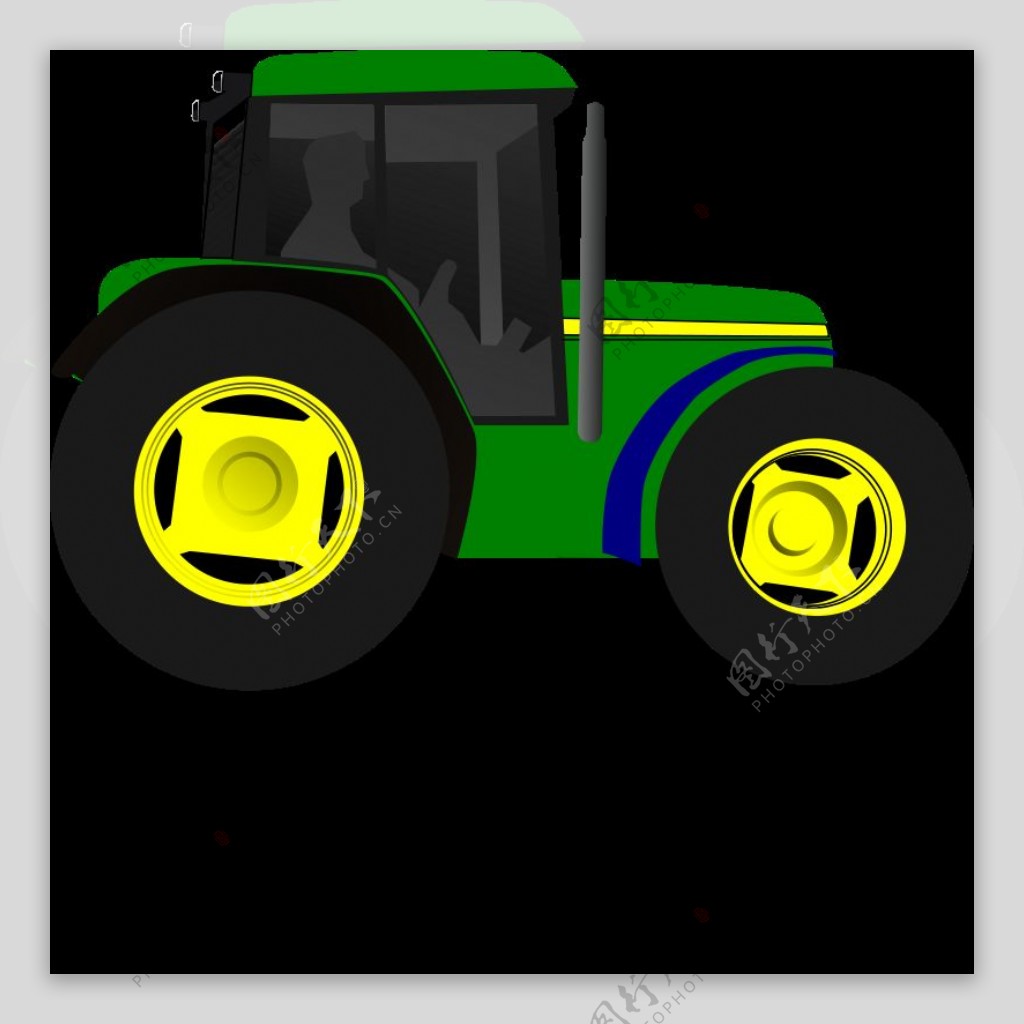 绿色的小拖拉机