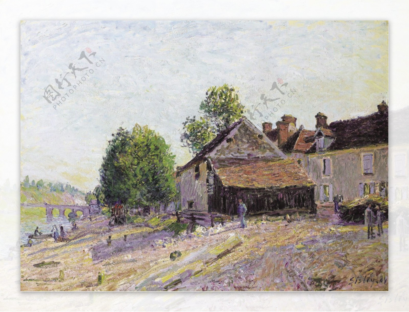 AlfredSisleyLandscapenearMoret1884法国画家阿尔弗莱德西斯莱alfredsisley印象派自然风景天空油画装饰画