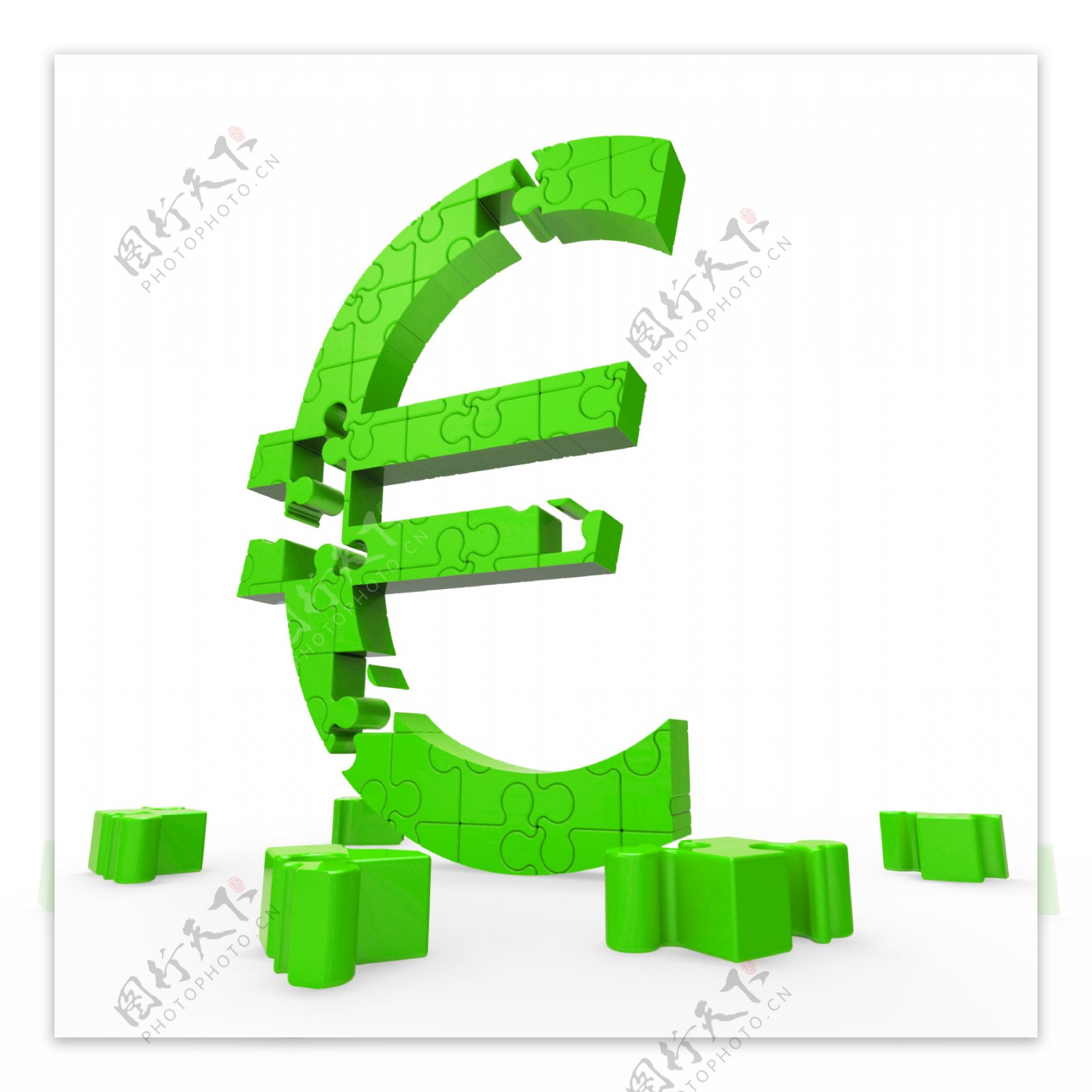 欧元符号显示融资在欧洲