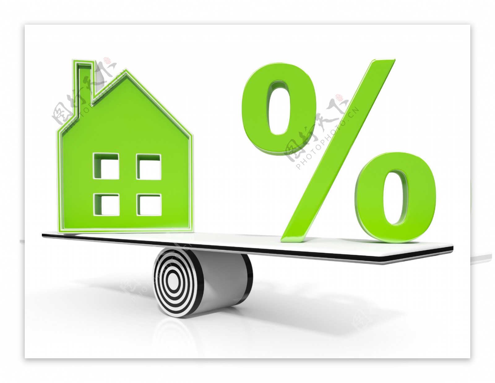 房子和百分比符号意义的投资或折扣