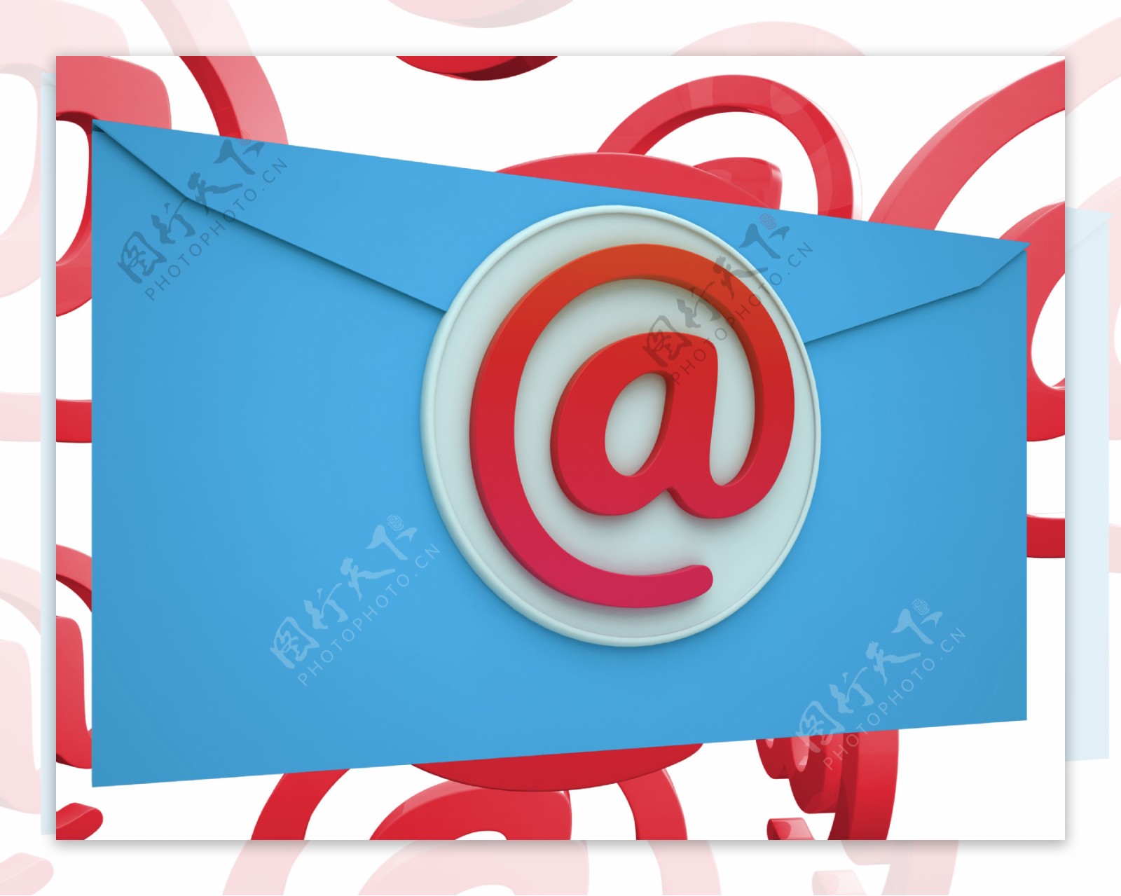 电子邮件图标显示在线邮件通信支持