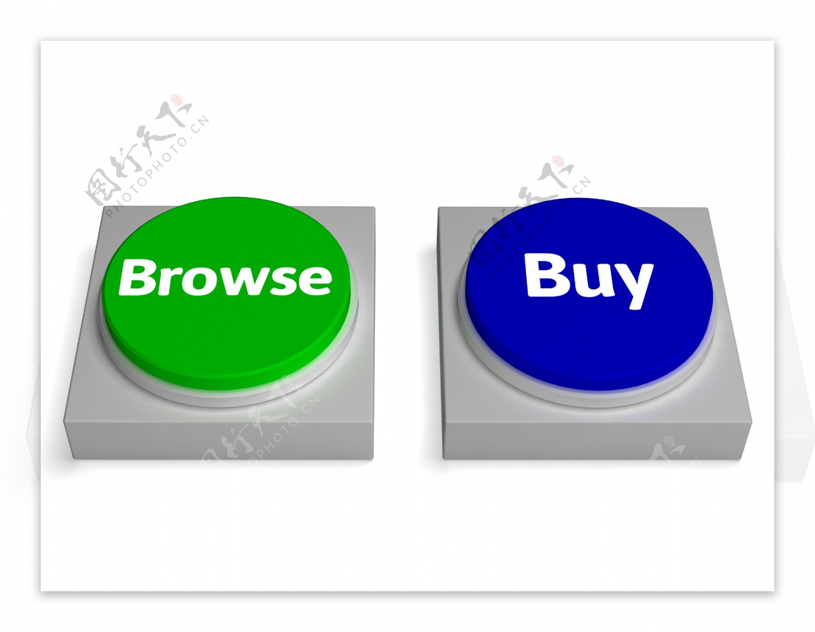 浏览购买按钮显示浏览或购买