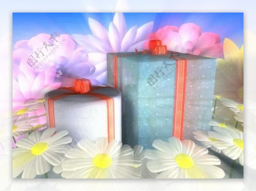 鲜花礼包礼物视频背景图片