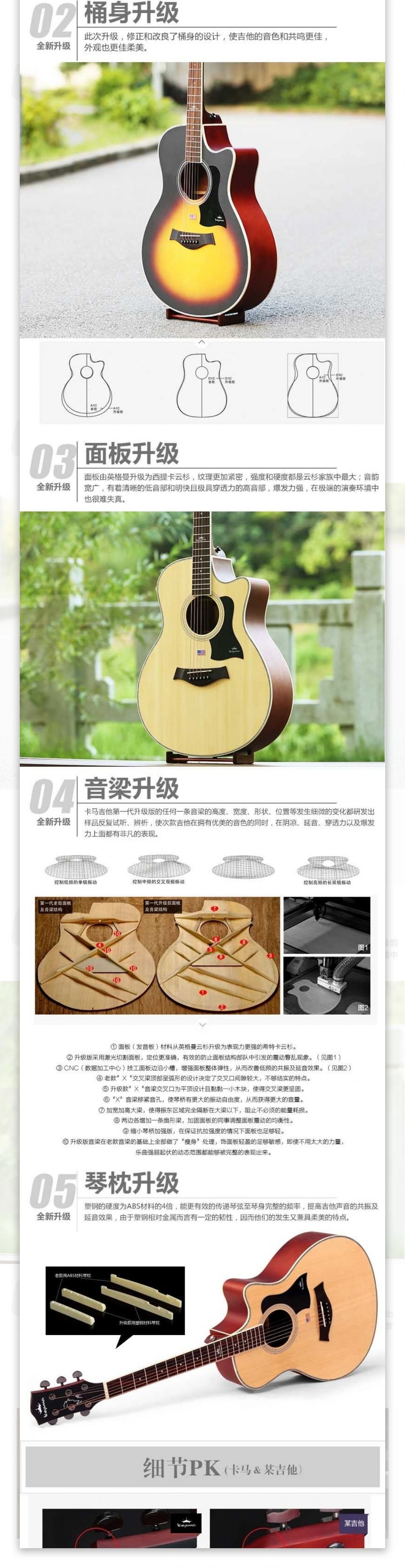淘宝吉他乐器详情页描述模板乐器