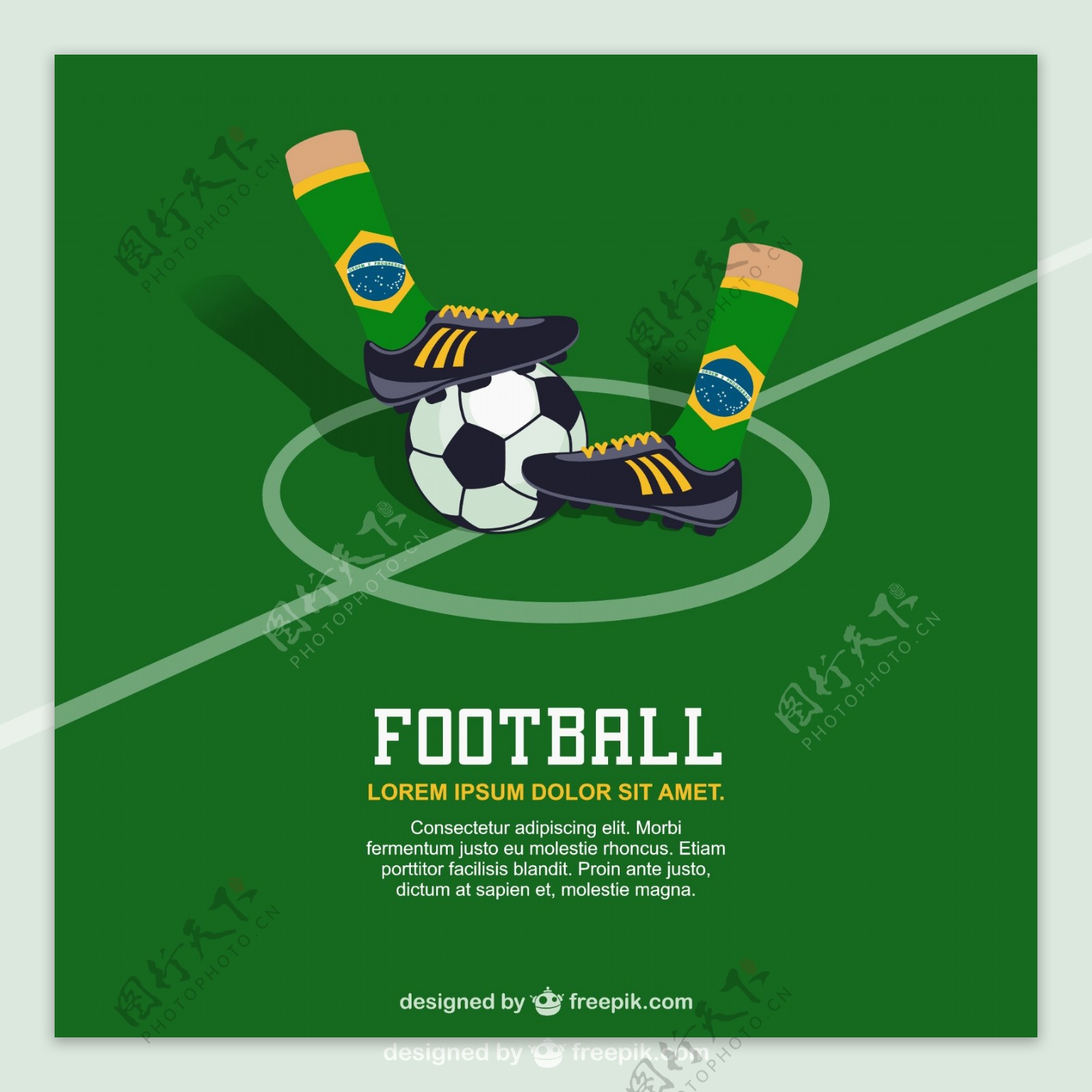 巴西世界杯矢量素材图片