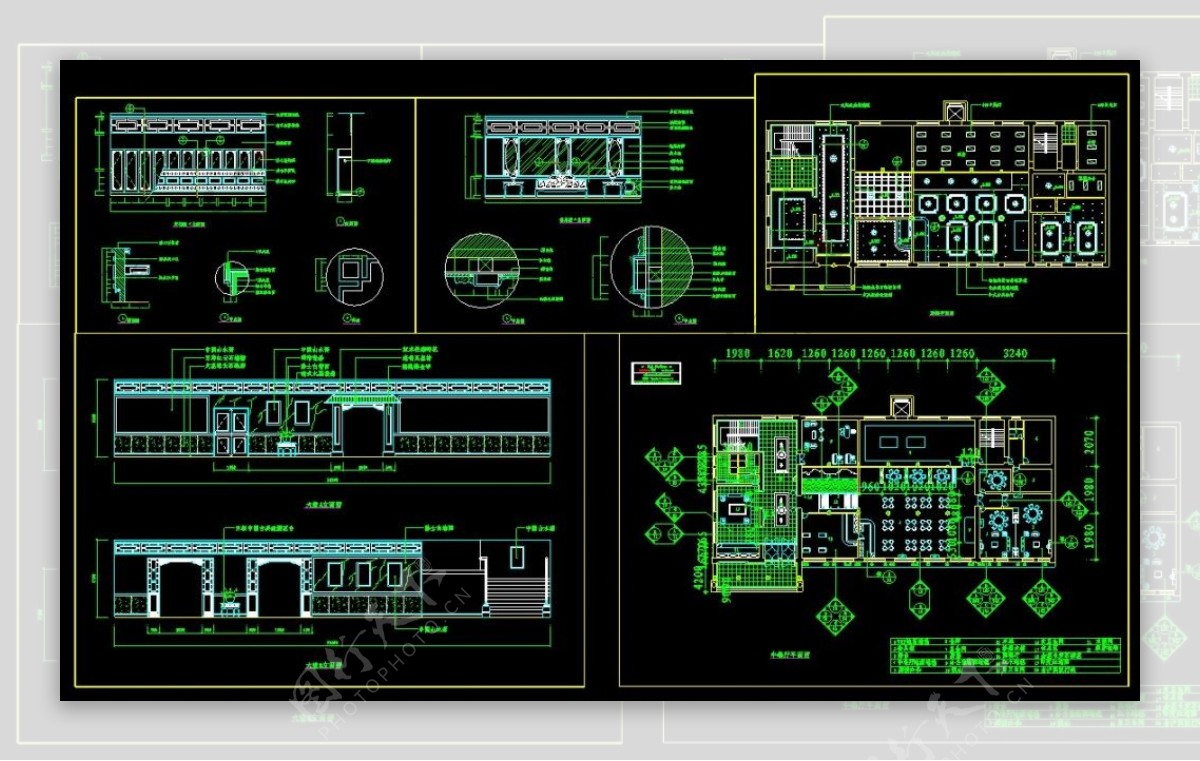 中餐厅装修图纸