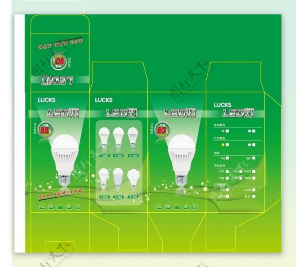 led灯包装盒图片