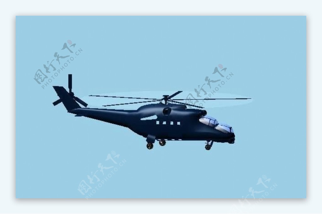 直升飞机3d模型