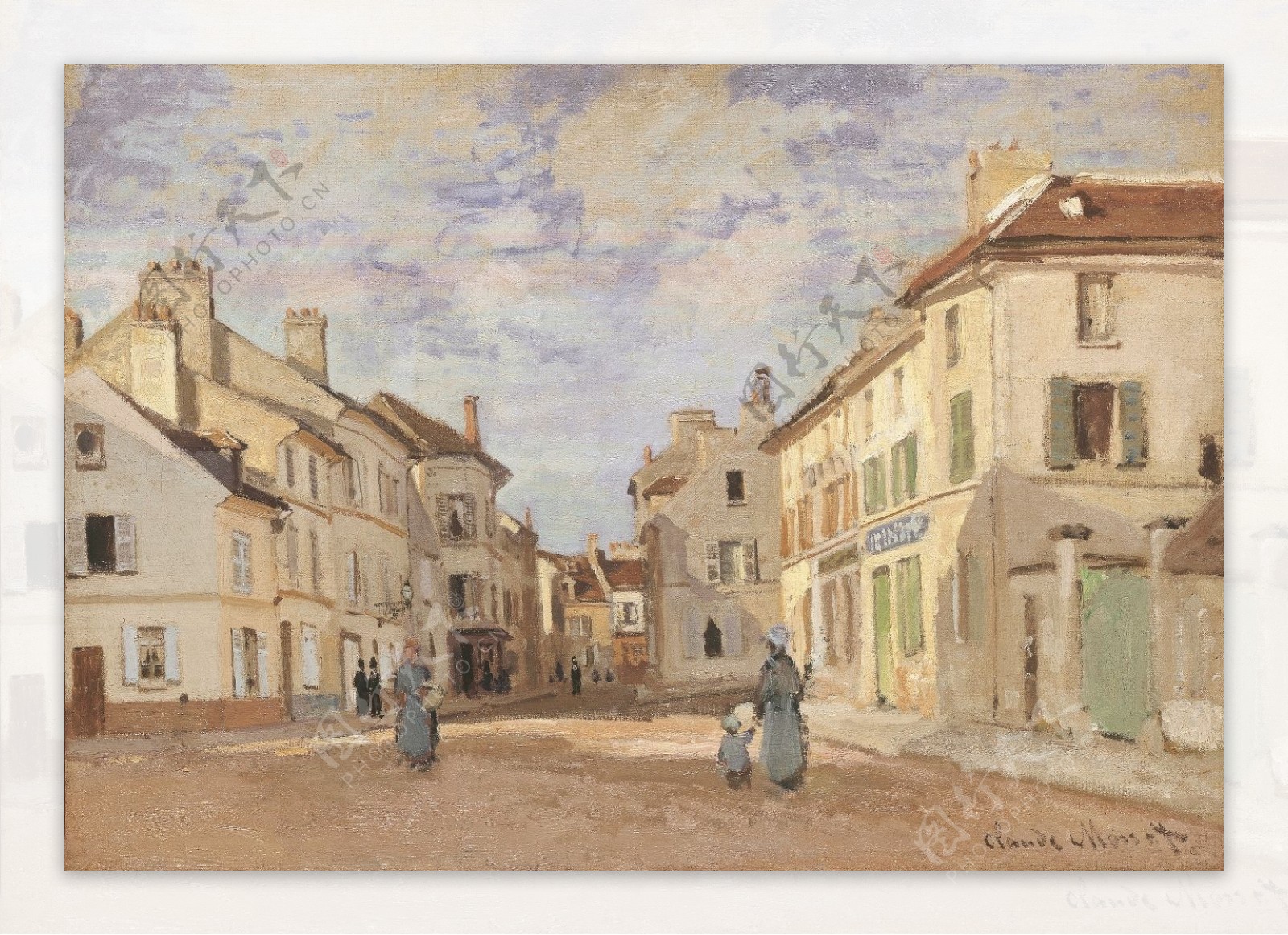 TheOldRuedelaChausseeArgenteuil1872法国画家克劳德.莫奈oscarclaudeMonet风景油画装饰画