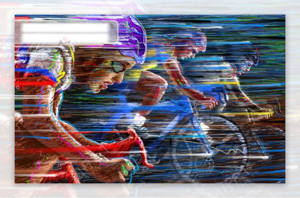 线条手绘人物之自行车竞技赛