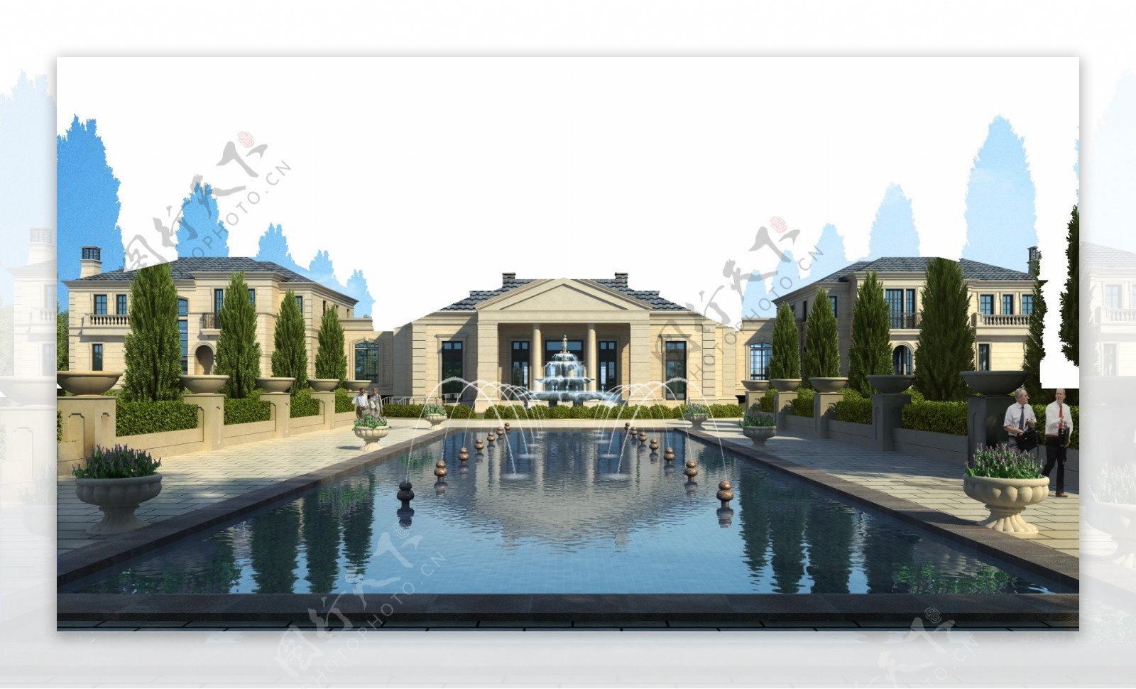 皇家喷泉别墅地产广告图片