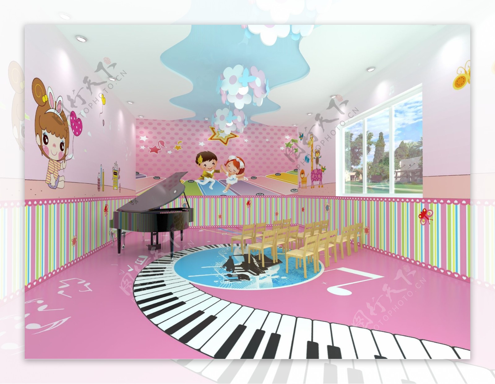 现代幼儿园音乐教室图片