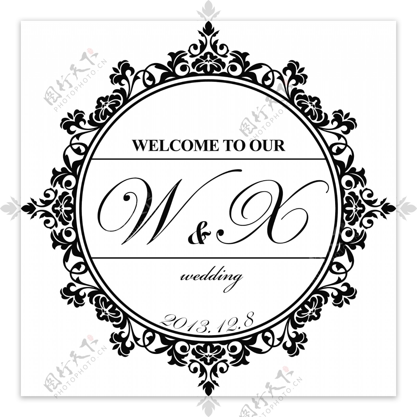 婚礼logo灯光片
