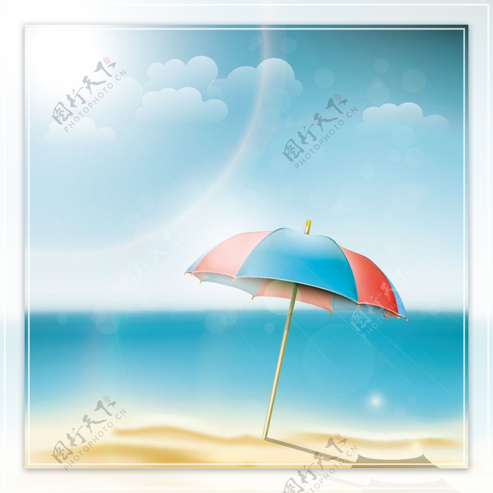 沙滩上的太阳伞