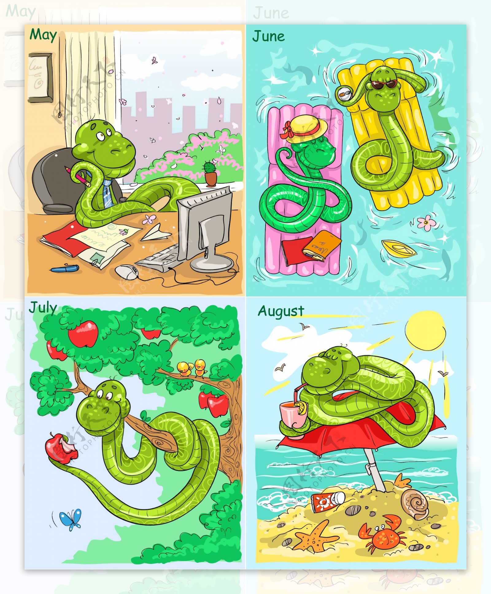 2013年蛇年日历设计图片
