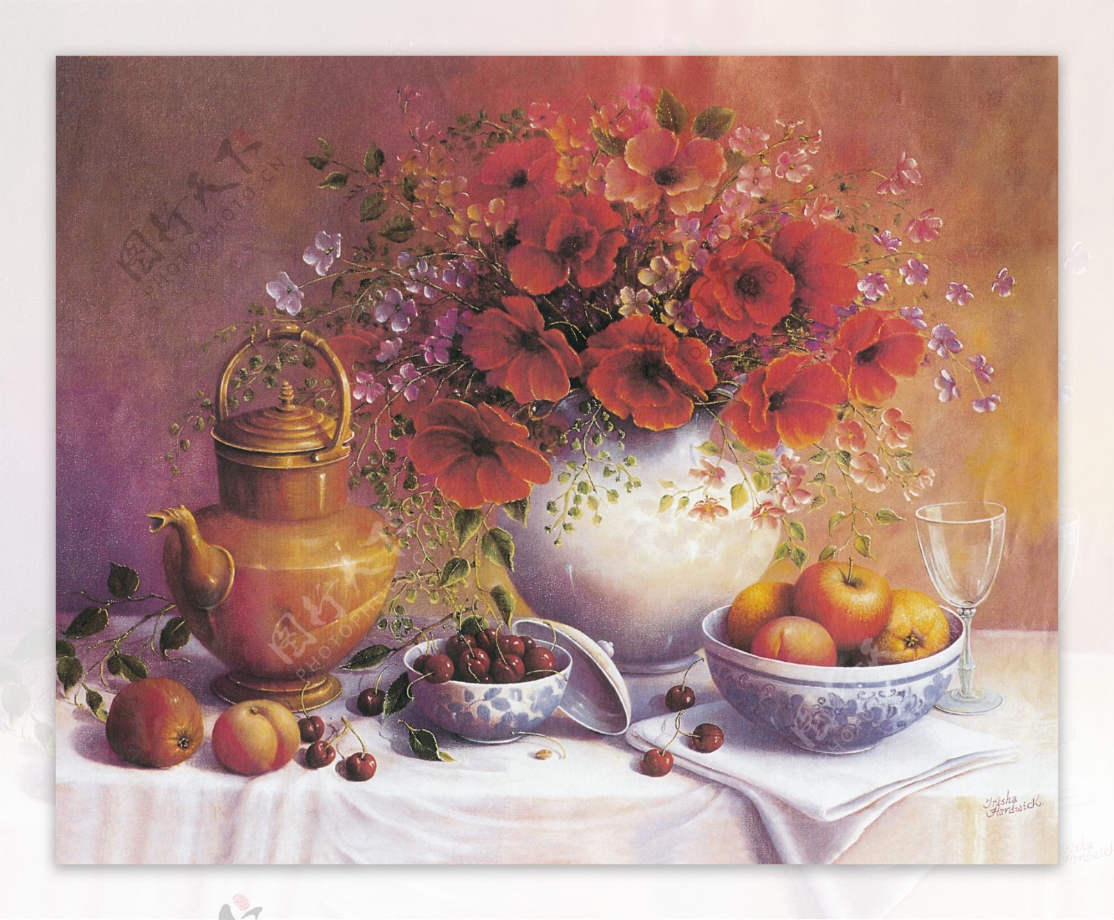 油画手绘油画花卉静物26x21厘米图片