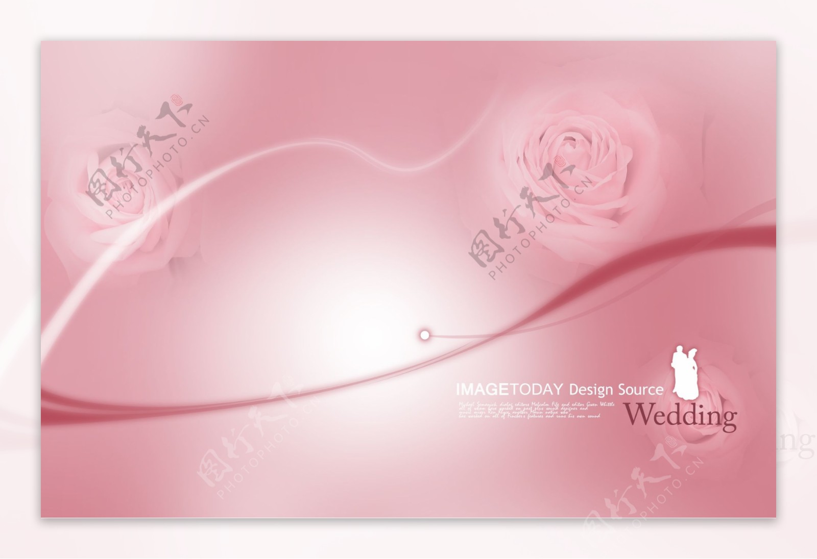 浪漫玫瑰婚礼背景图图片