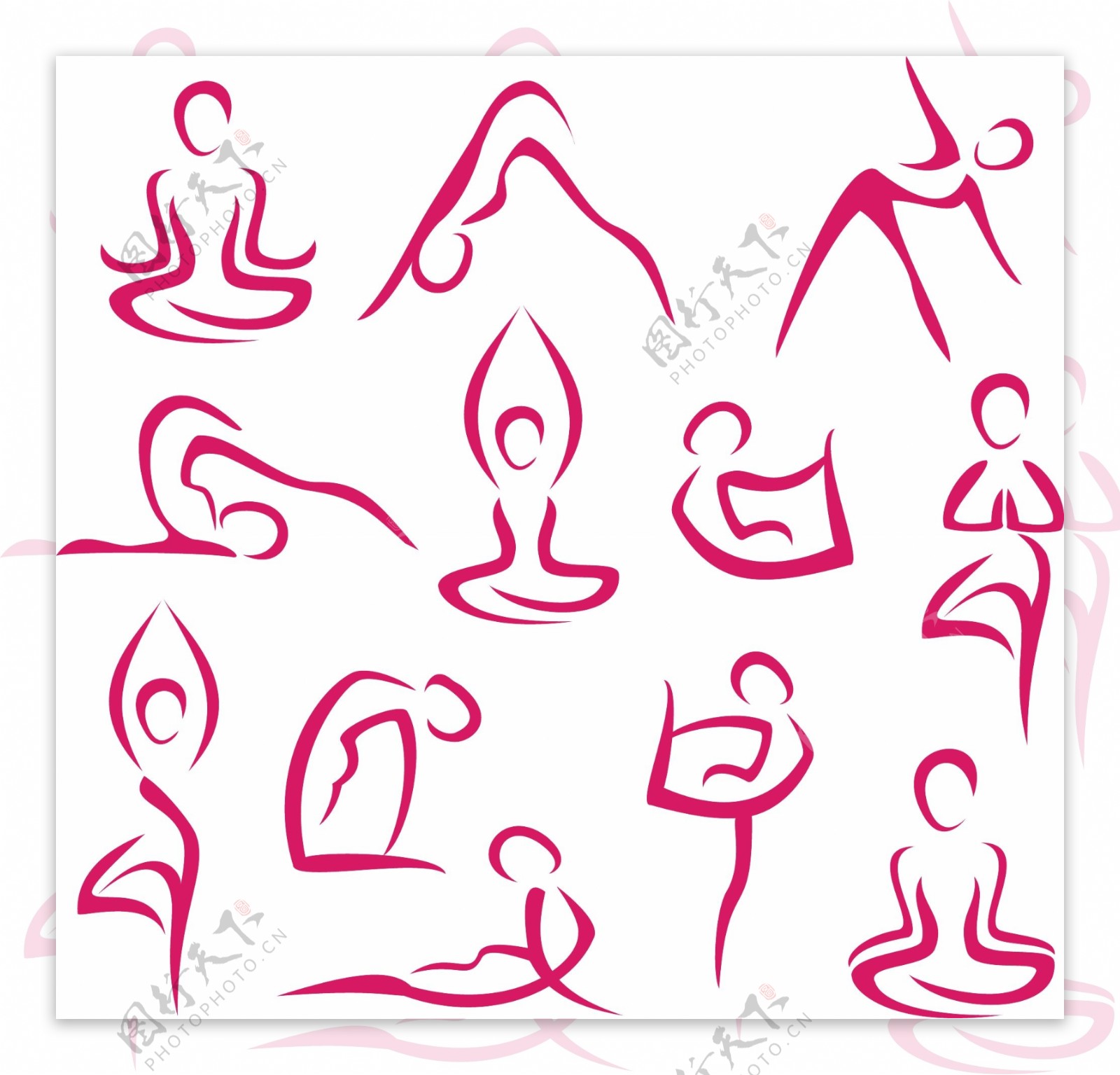 瑜珈图标图片