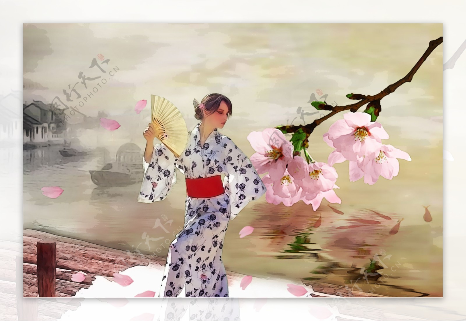 原创手绘日本女人图片