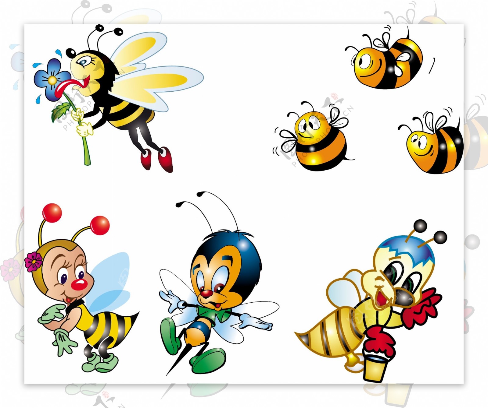 卡通蜜蜂图片