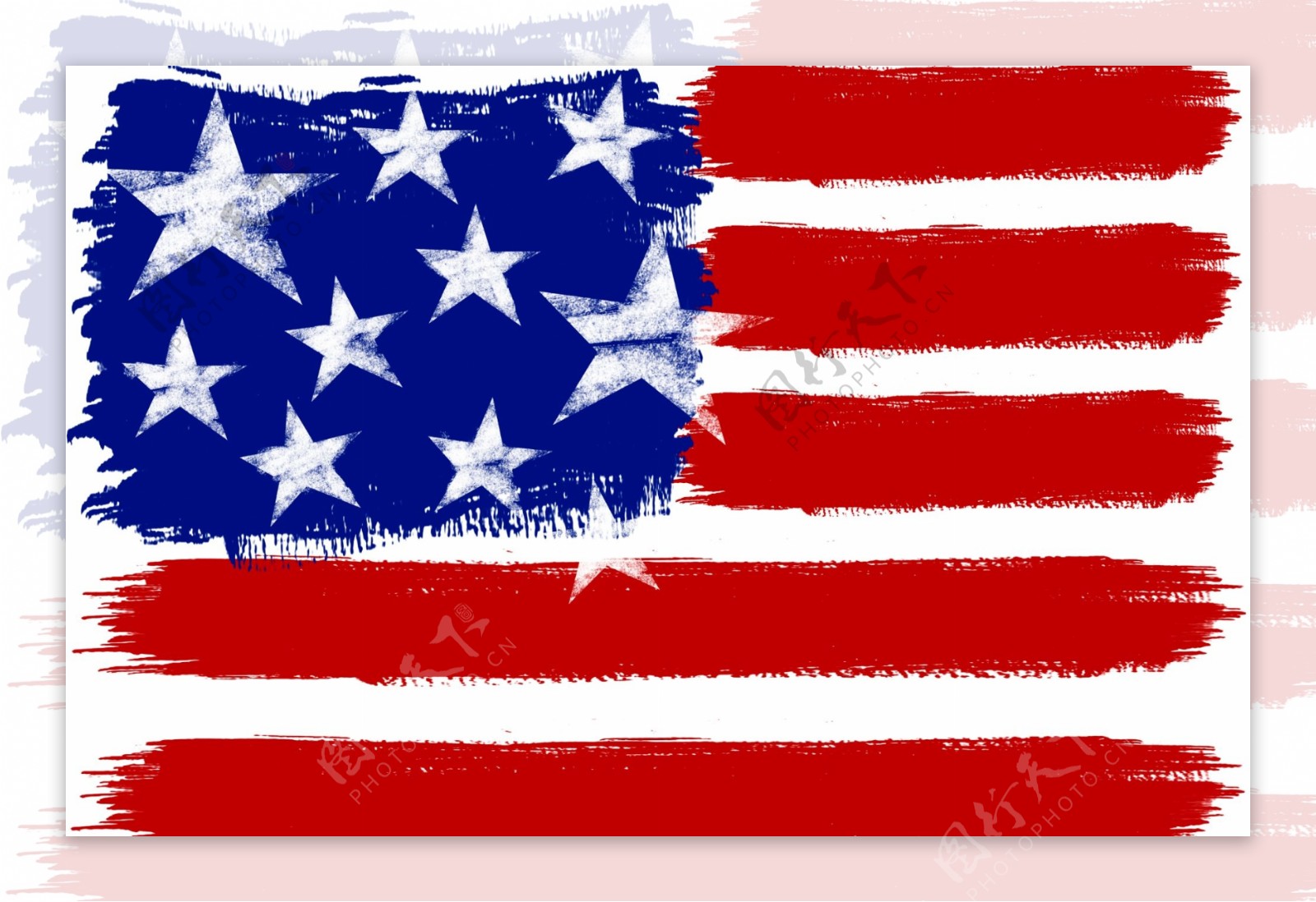 抽象美国国旗psd素材图片