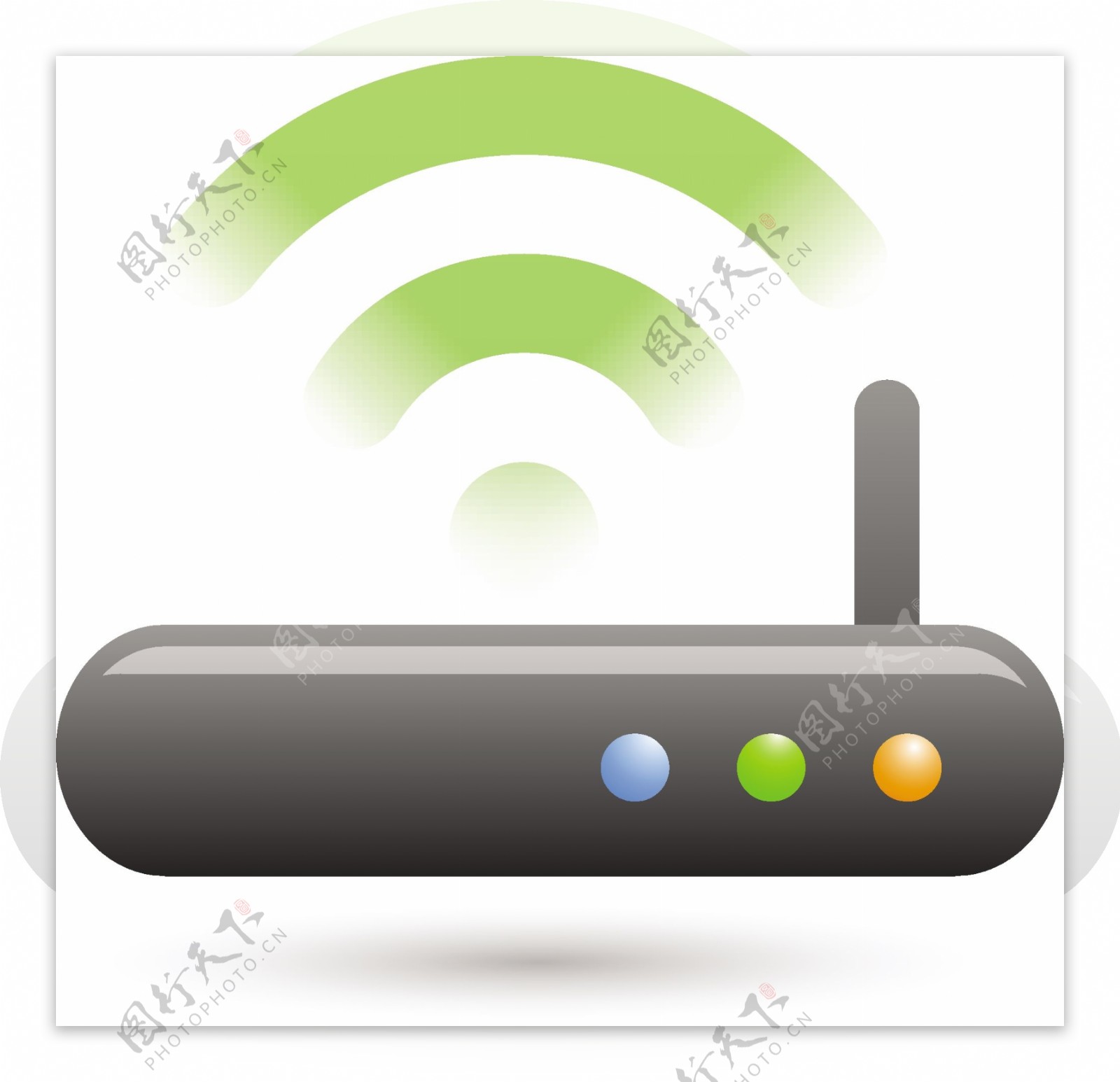 黑色的WiFi路由器Lite通讯图标