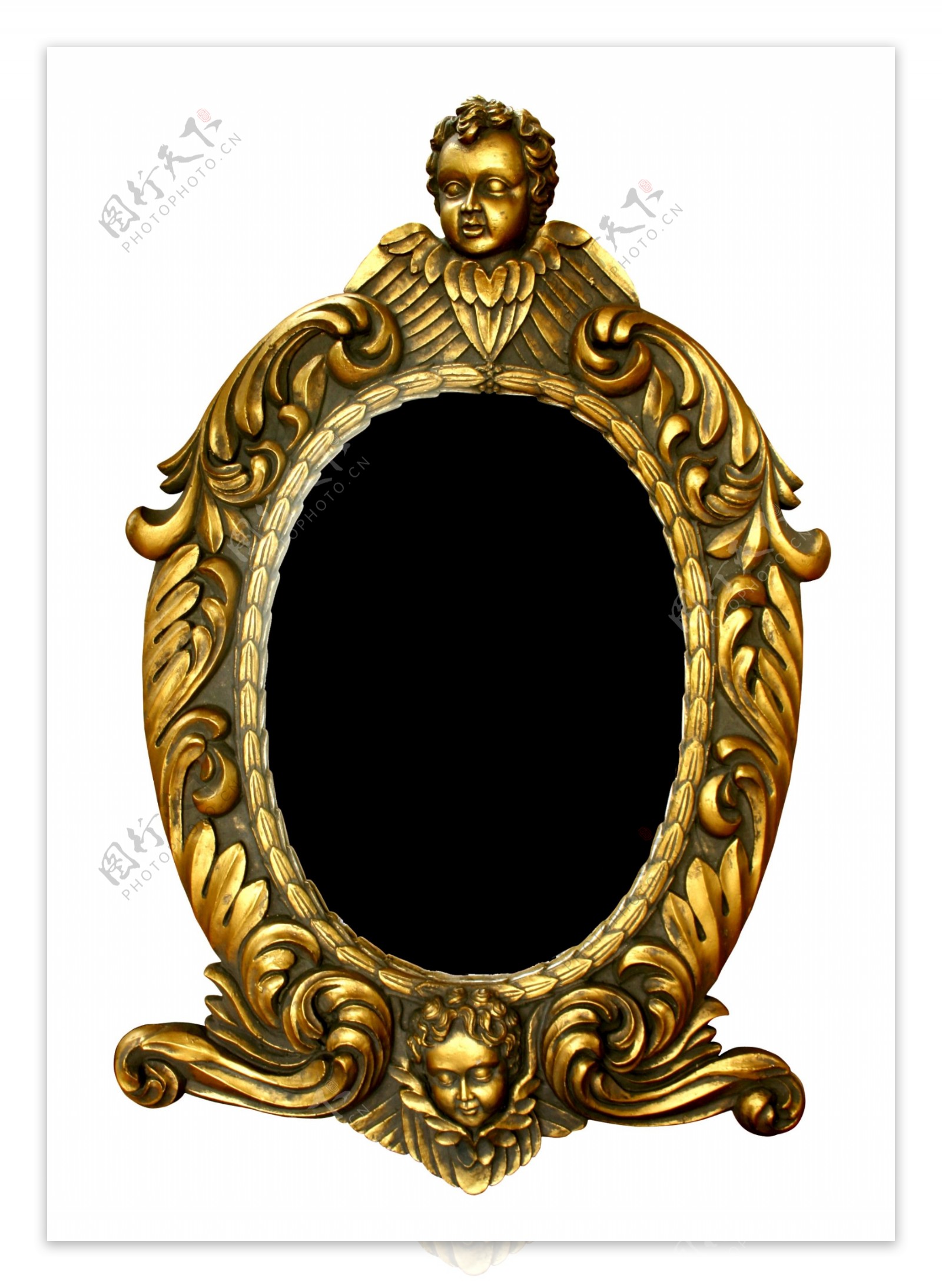 金色浮雕欧式古花纹镜框